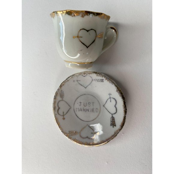 Miniature Just Married Made in Japan Cup and Sauce - Picture 13 of 16